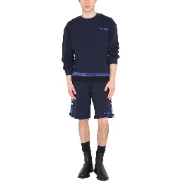 EMBROIDERED LOGO AND JACQUARD INSERT BERMUDA