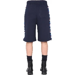 EMBROIDERED LOGO AND JACQUARD INSERT BERMUDA