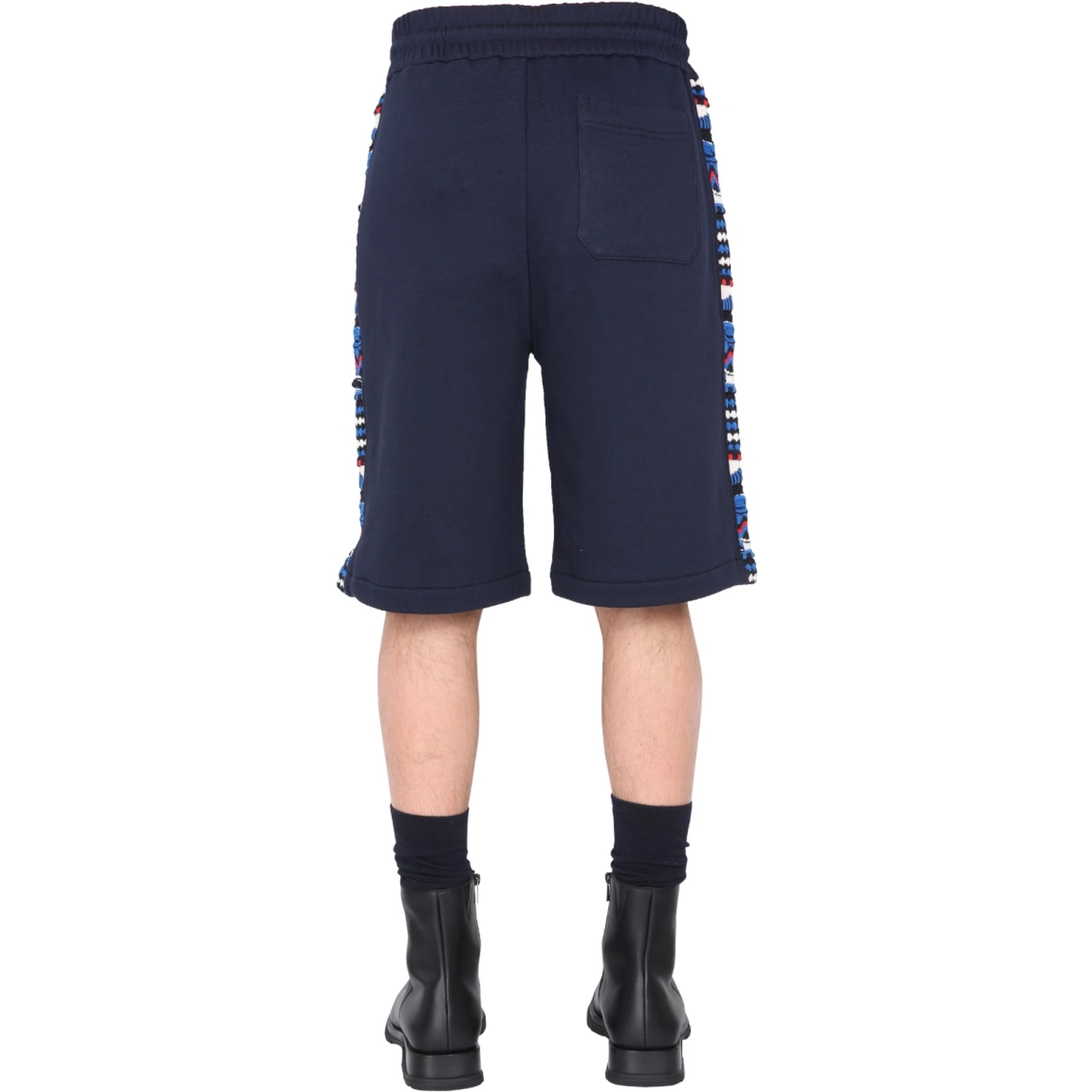 EMBROIDERED LOGO AND JACQUARD INSERT BERMUDA