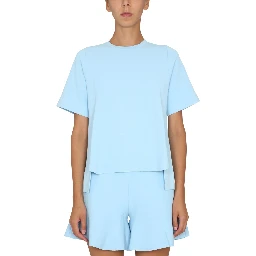 T-SHIRT WITH ASYMMETRICAL HEMLINE