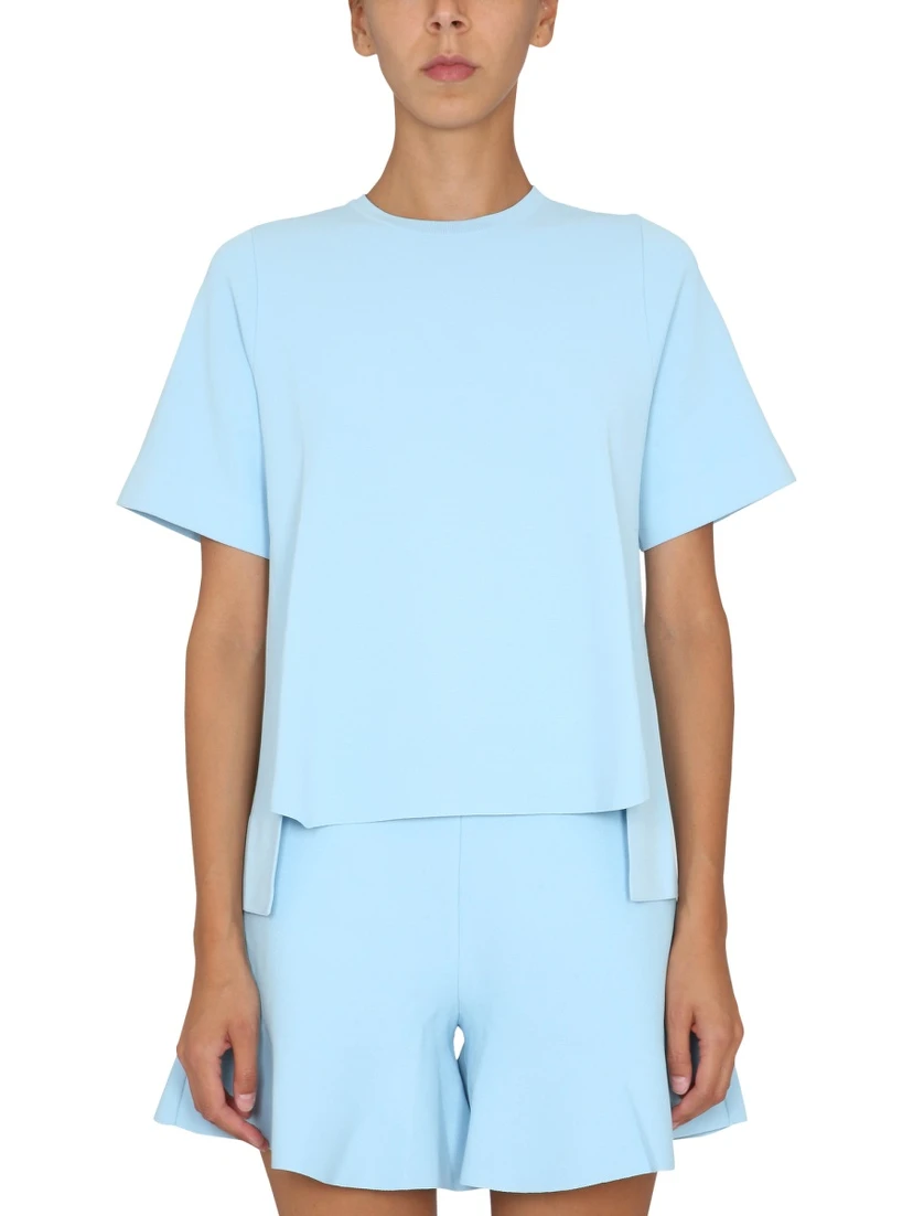 T-SHIRT WITH ASYMMETRICAL HEMLINE