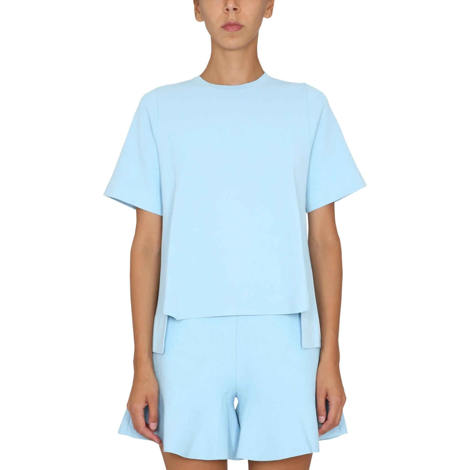T-SHIRT WITH ASYMMETRICAL HEMLINE