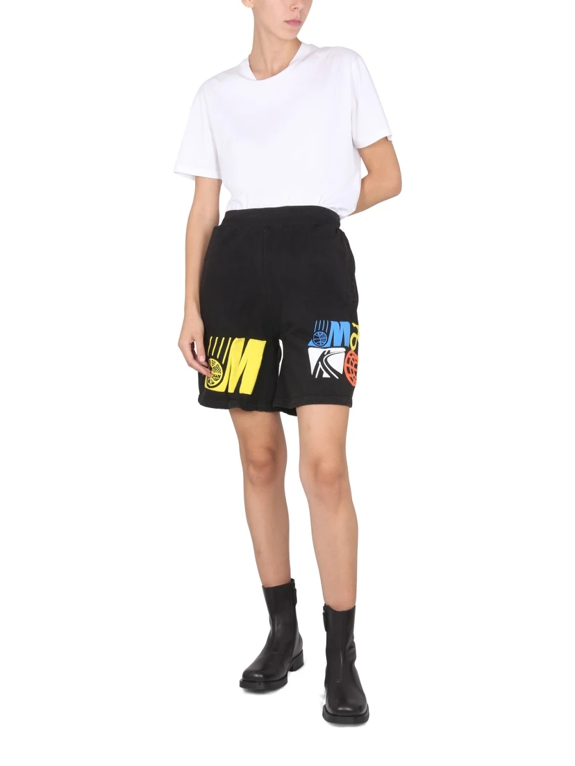 BERMUDA WITH LOGO PRINT