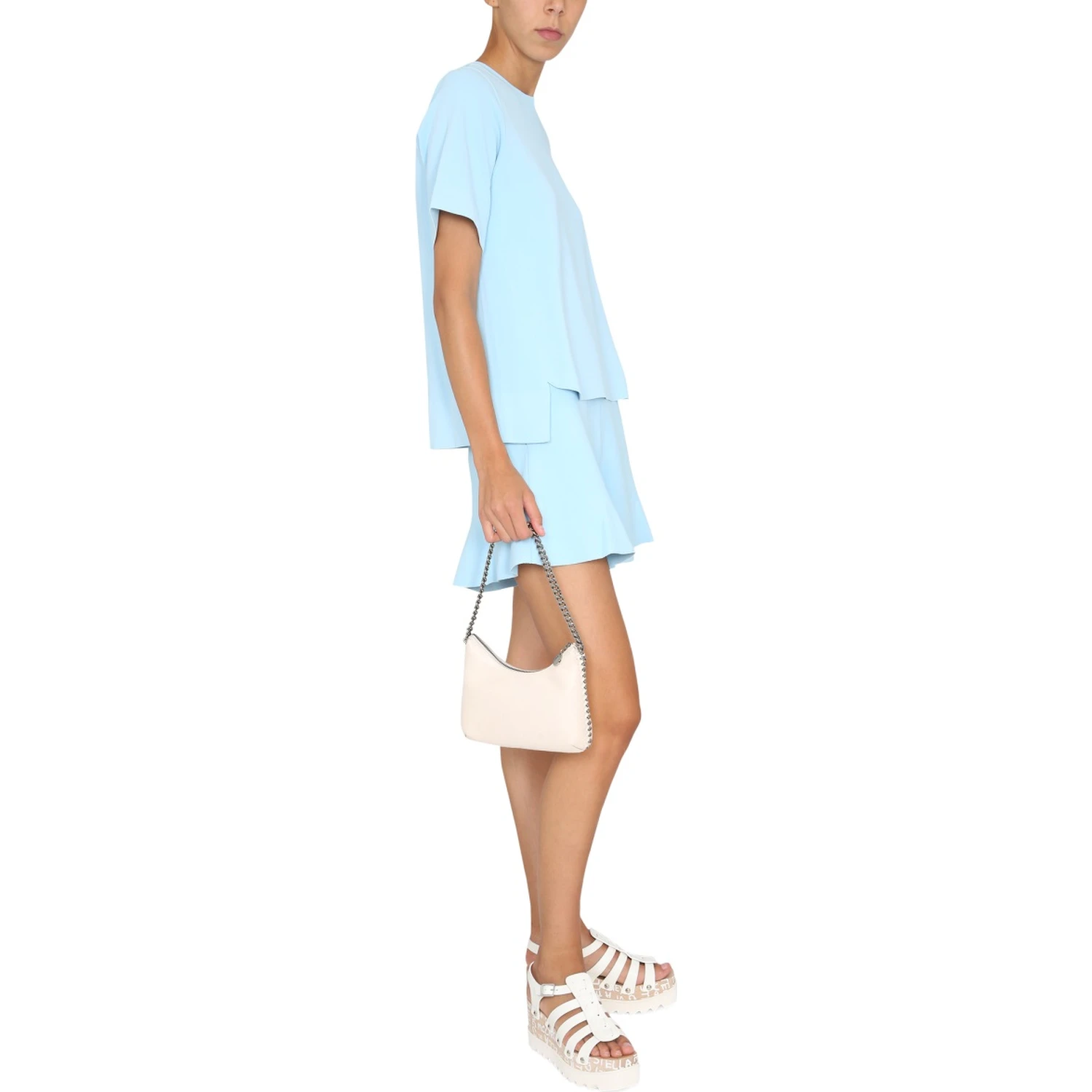 T-SHIRT WITH ASYMMETRICAL HEMLINE