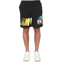 BERMUDA WITH LOGO PRINT