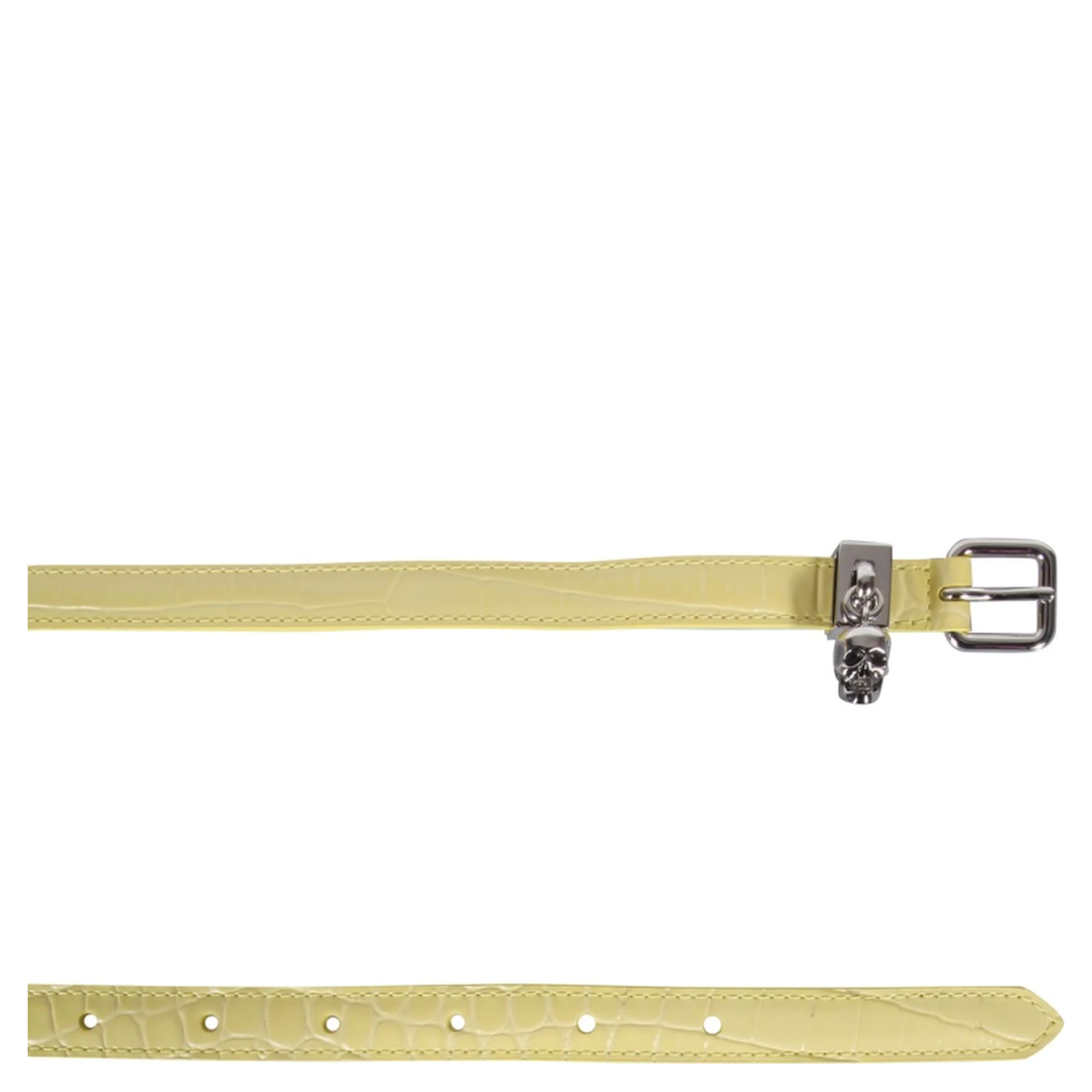 DOUBLE BELT WITH SKULL AND PAVÈ