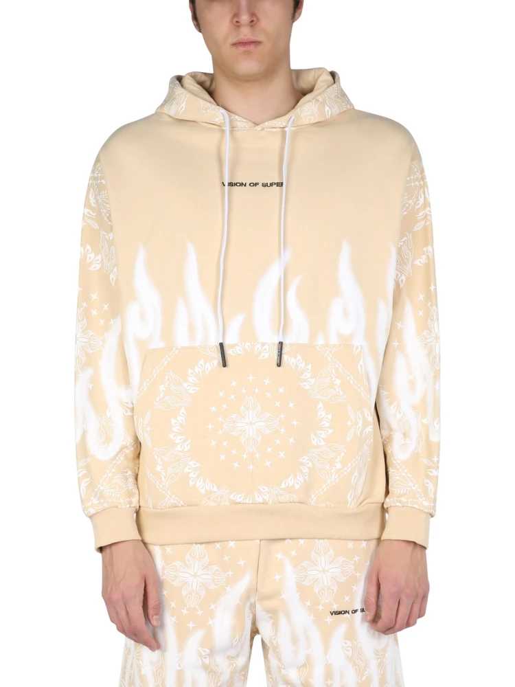 SWEATSHIRT WITH PAISLEY PATTERN