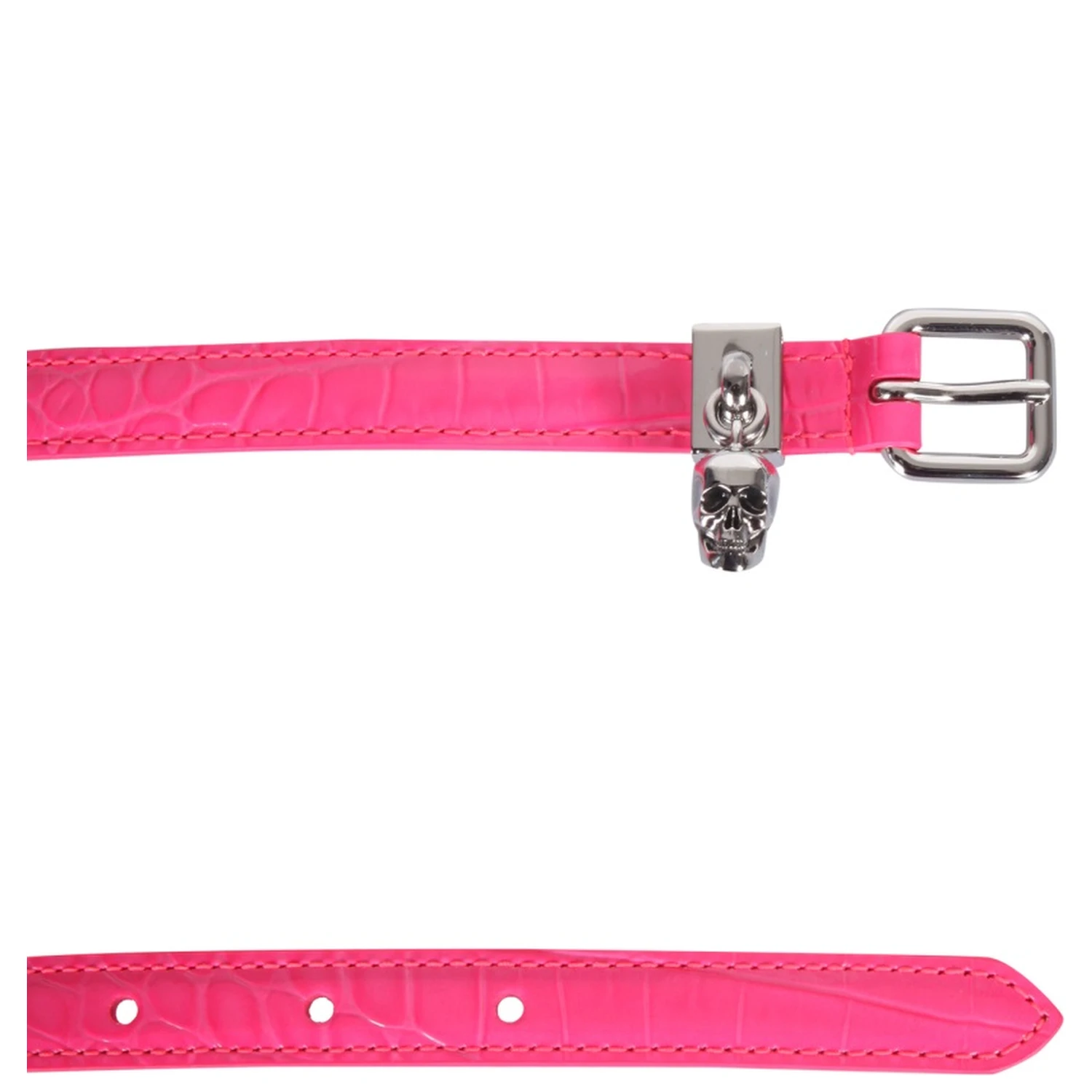 DOUBLE BELT WITH SKULL AND PAVÈ