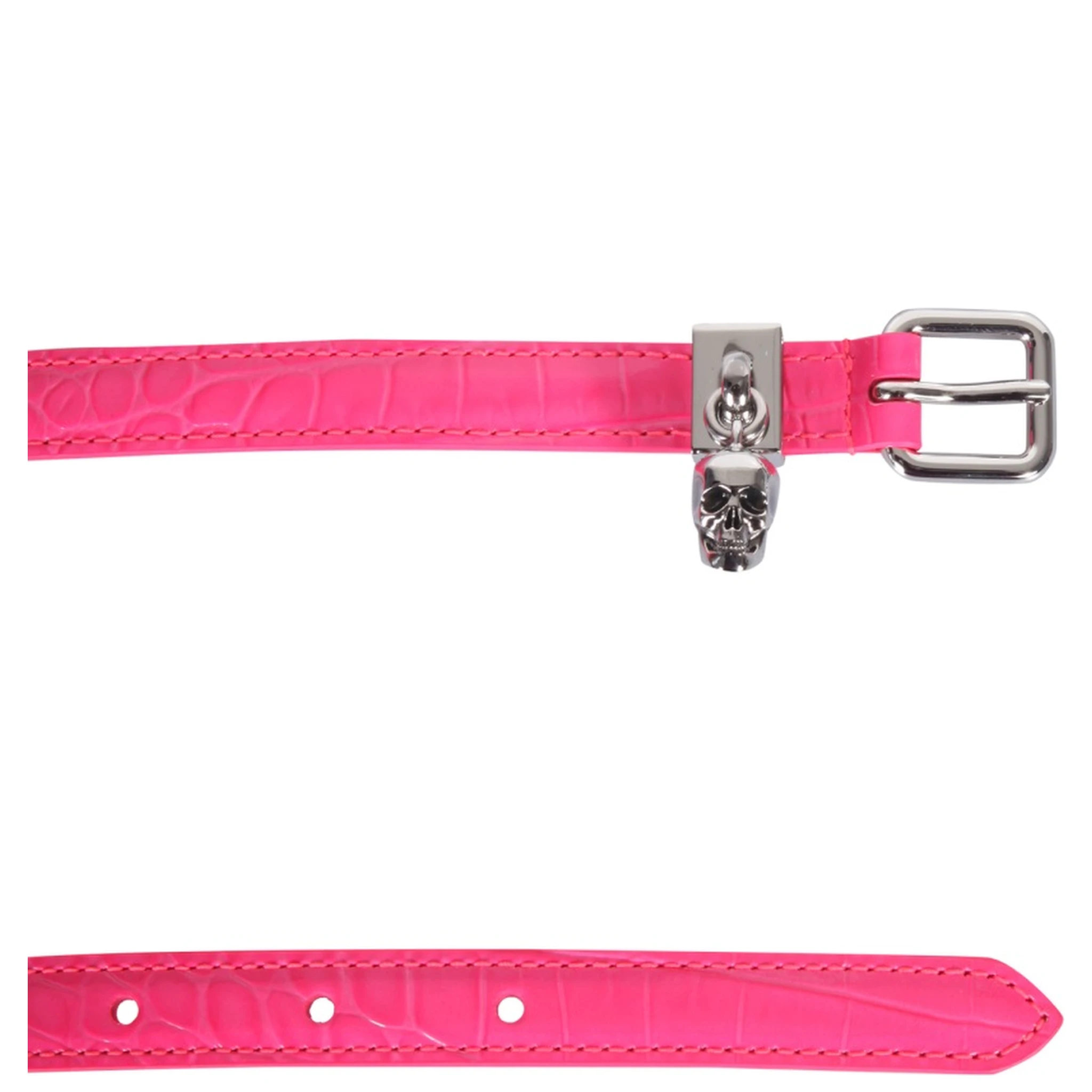 DOUBLE BELT WITH SKULL AND PAVÈ