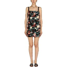 ROSE EMBROIDERY SHORT DRESS