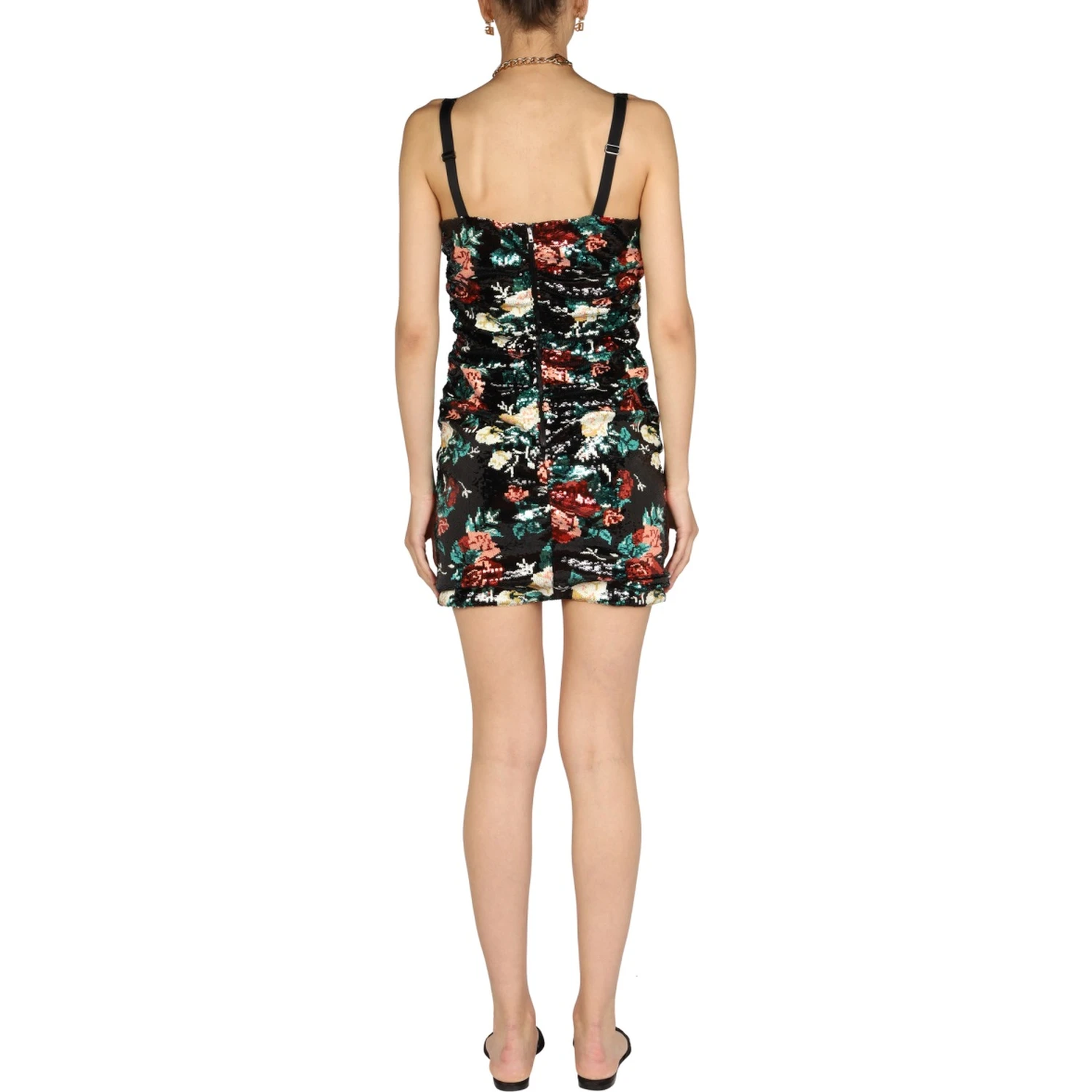 ROSE EMBROIDERY SHORT DRESS