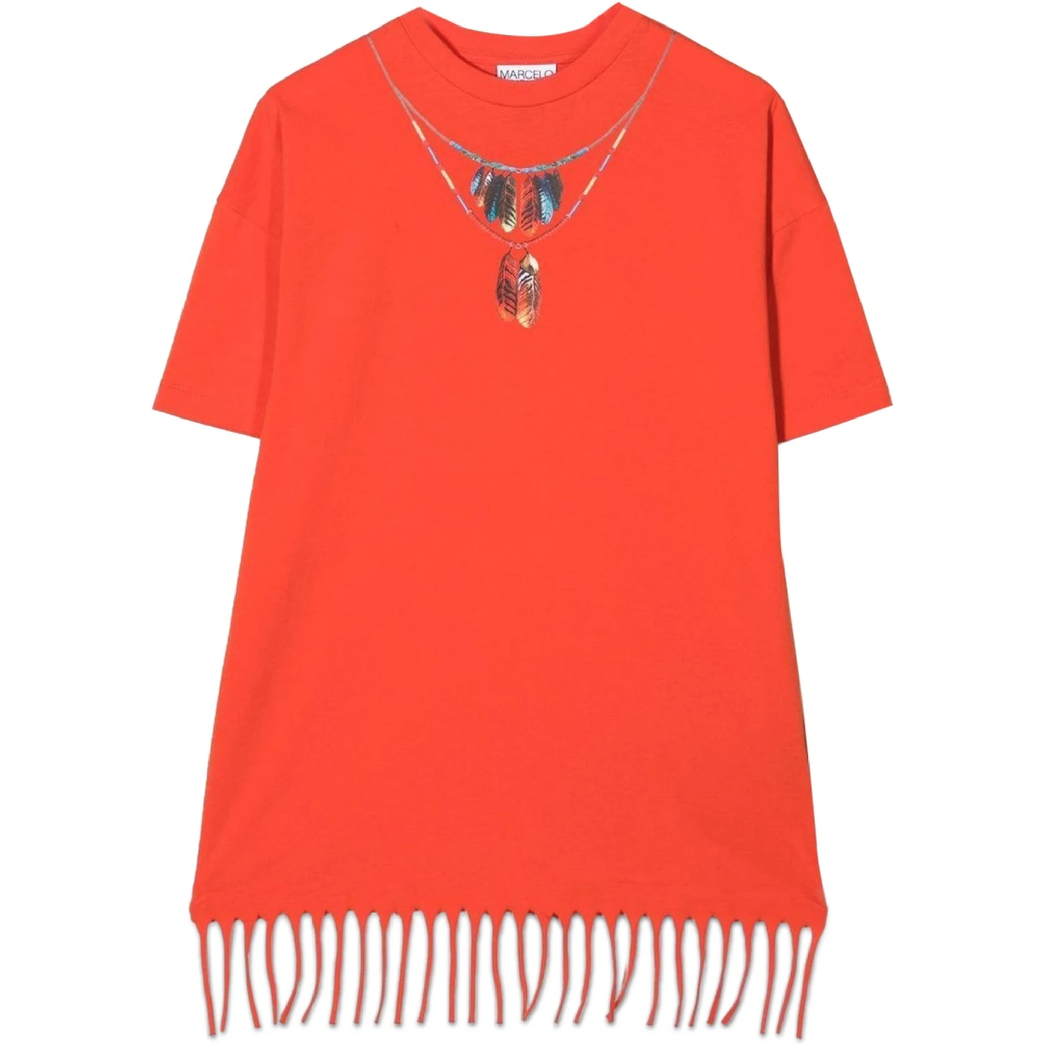 FEATHERS NECKLACE FRINGE DRES