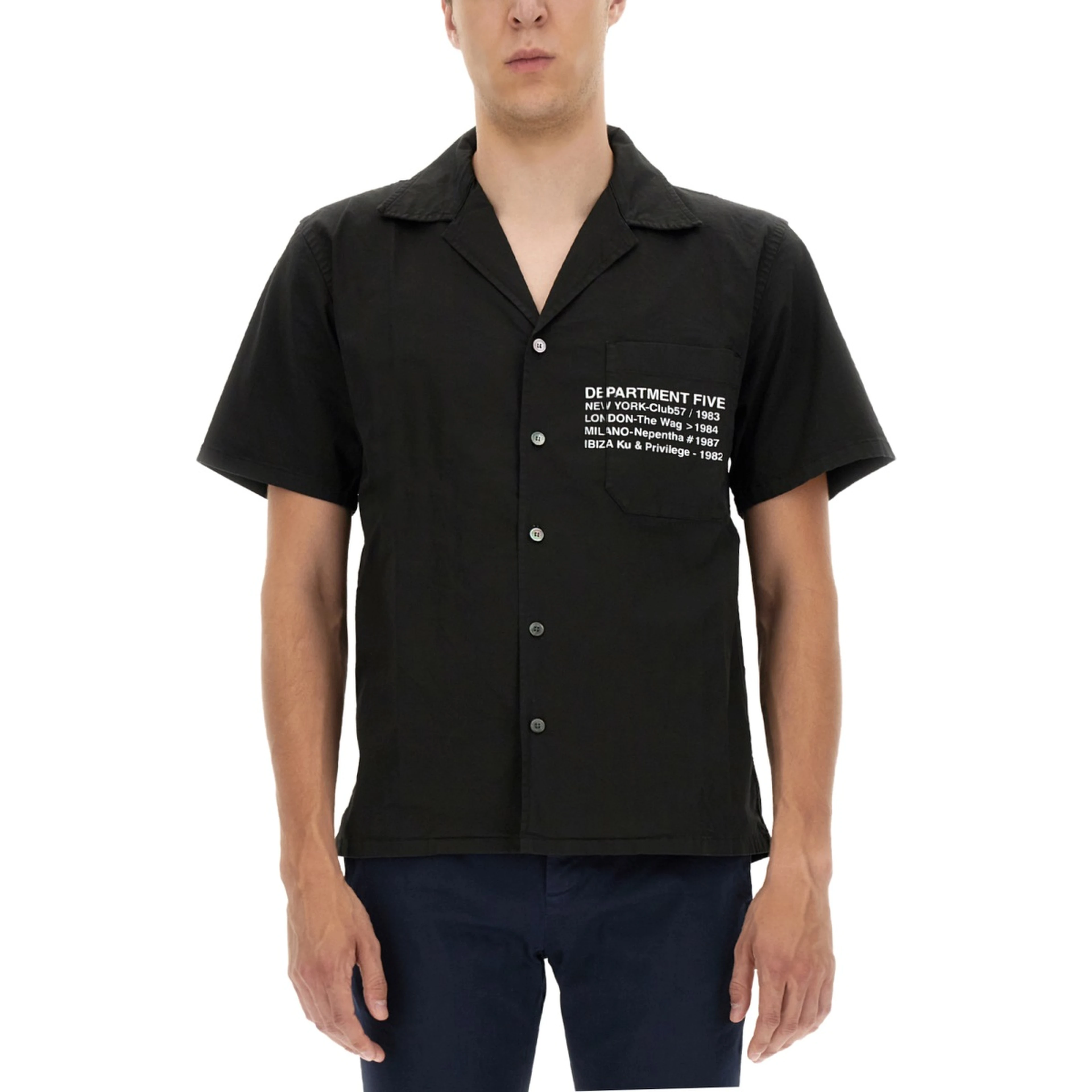 HAWAIIAN SHIRT WITH LOGO PRINT