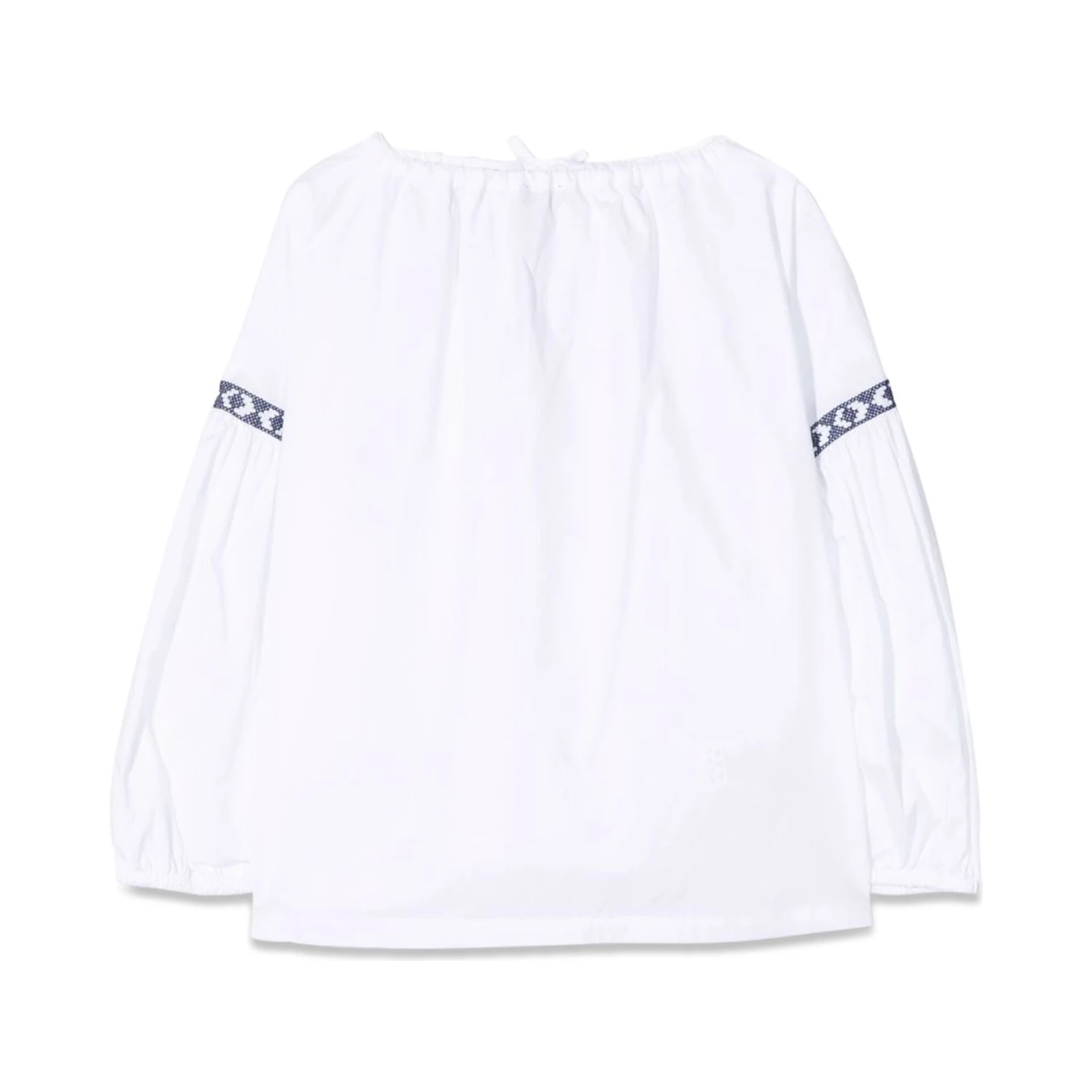 WHITE/BLUE M/LONG SHIRT