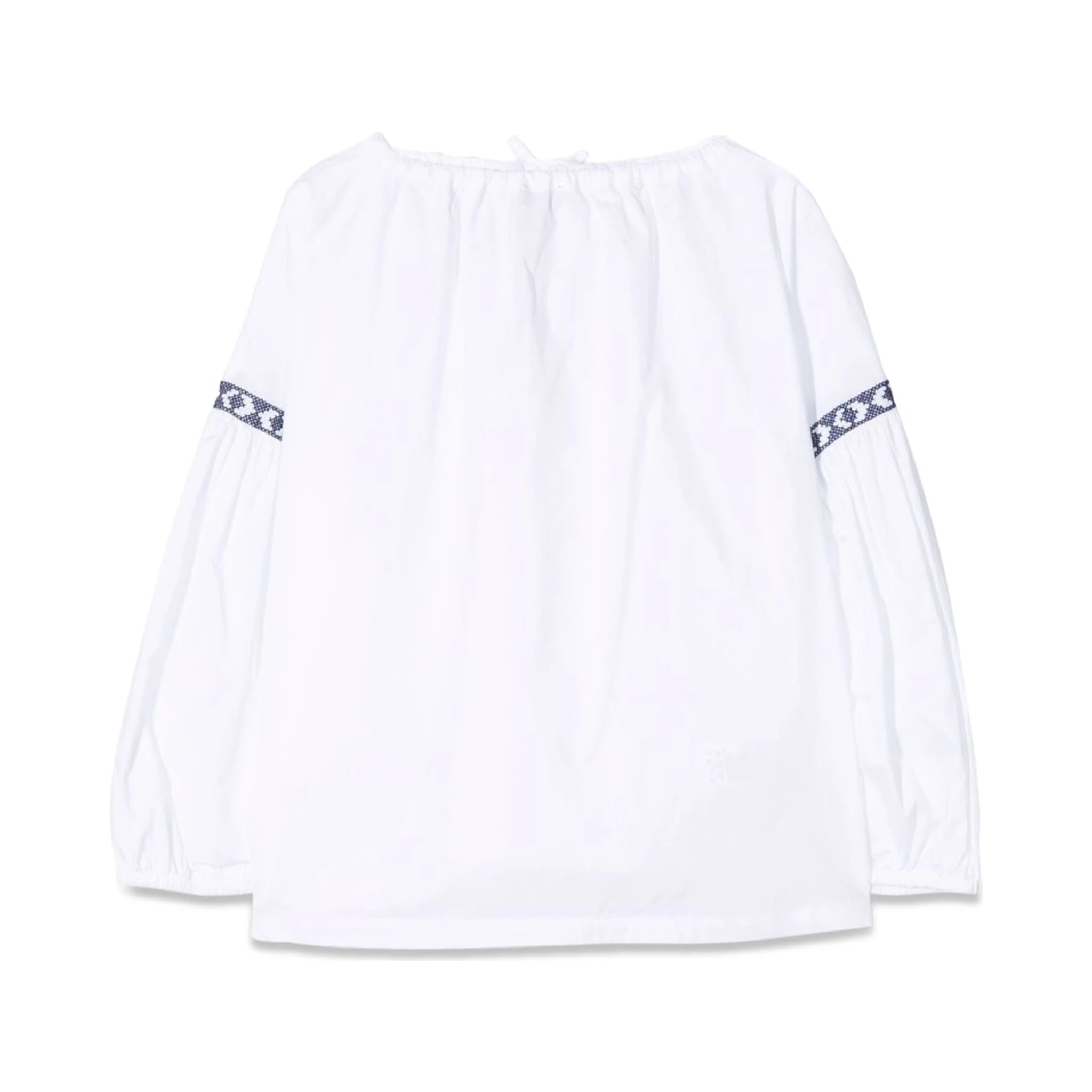 WHITE/BLUE M/LONG SHIRT