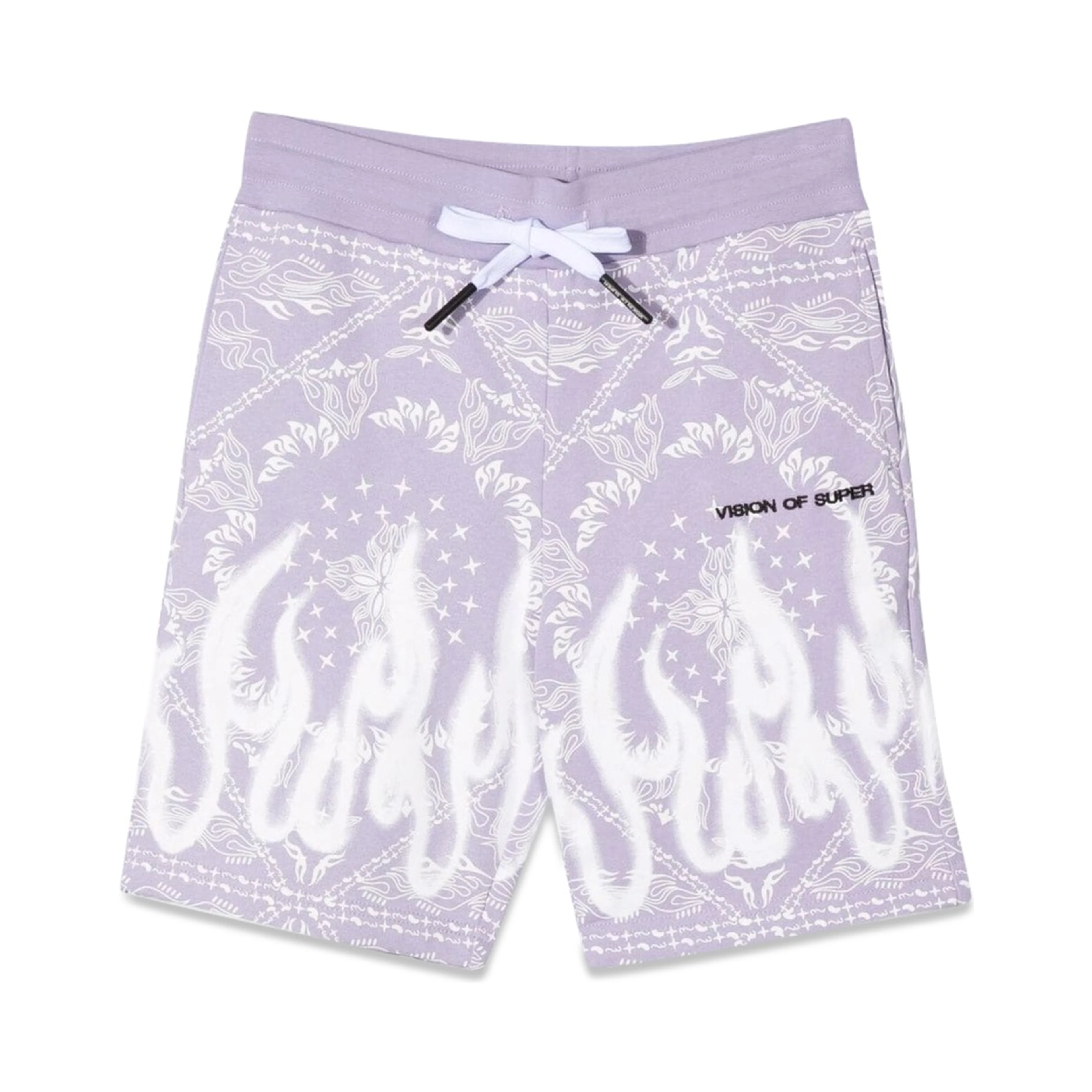 LILAC SHORTS KIDS WITH BANDANA PRINT
