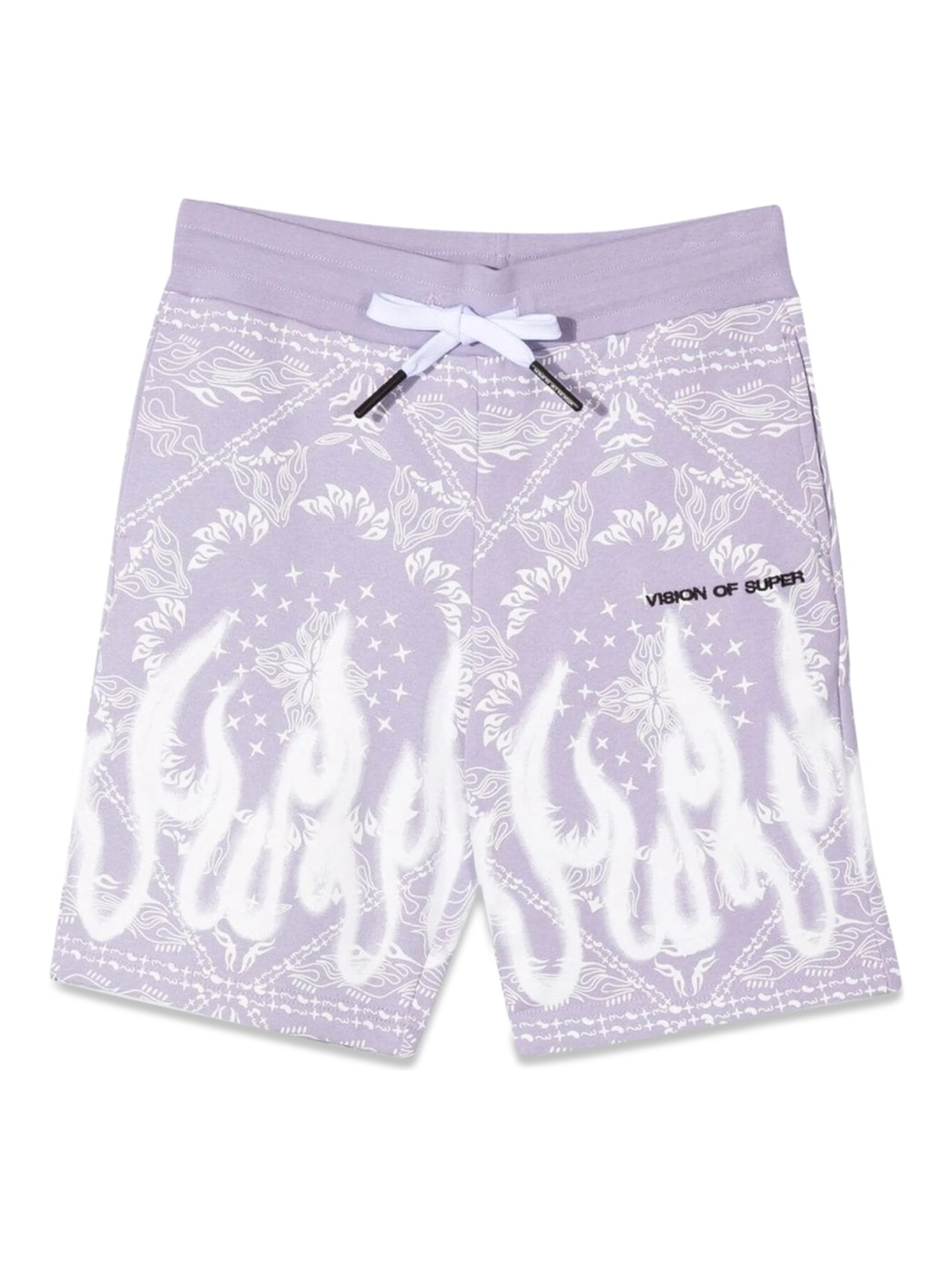 LILAC SHORTS KIDS WITH BANDANA PRINT