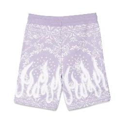 LILAC SHORTS KIDS WITH BANDANA PRINT