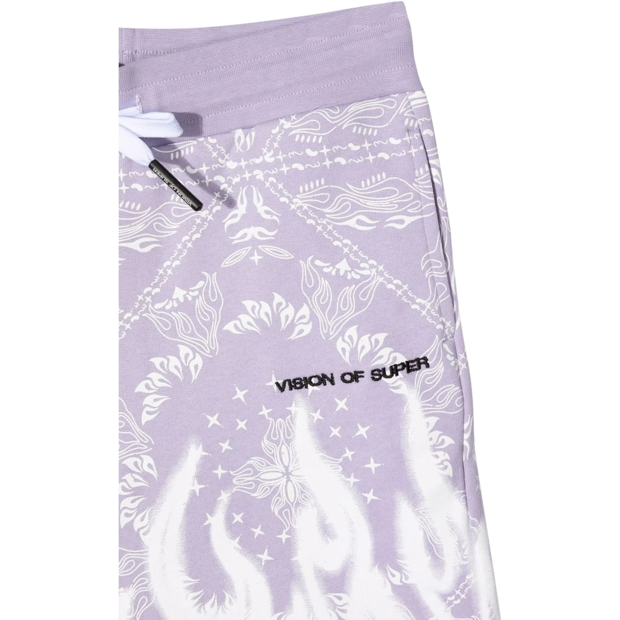 LILAC SHORTS KIDS WITH BANDANA PRINT