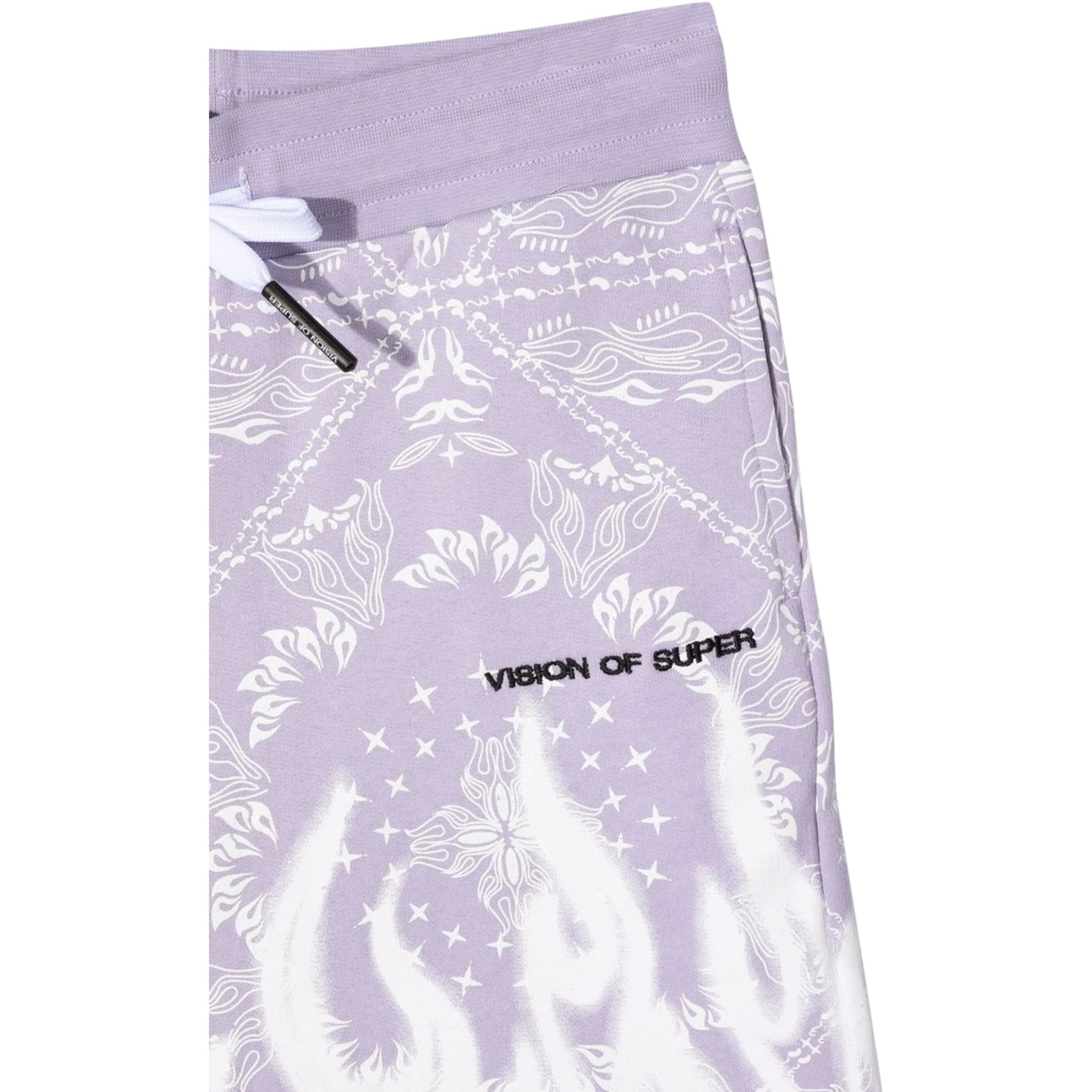 LILAC SHORTS KIDS WITH BANDANA PRINT