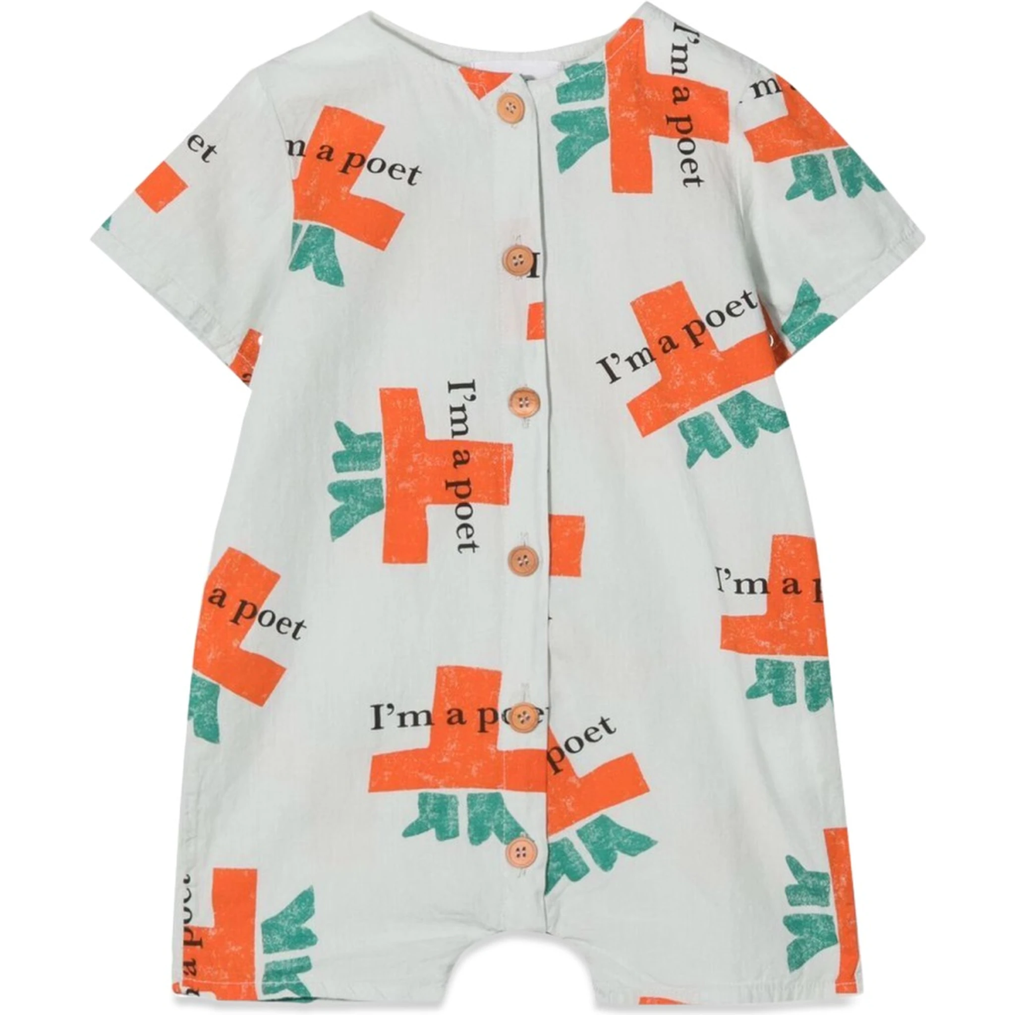 I'M A POET ALL OVER WOVEN PLAYSUIT