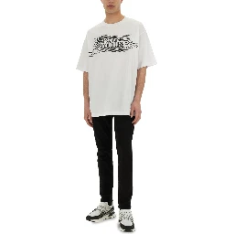 ZEBRA RHINESTONE LOGO T-SHIRT