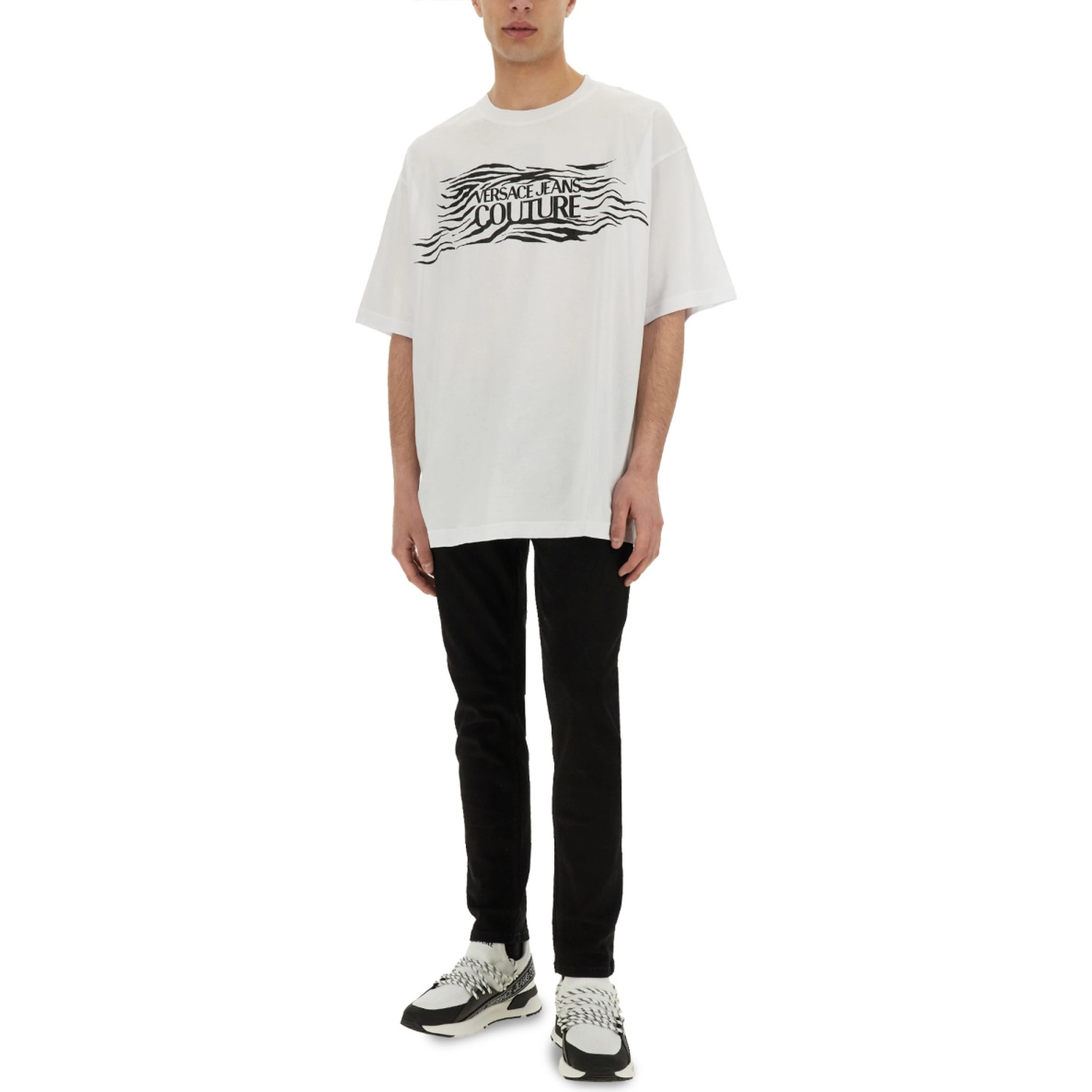 ZEBRA RHINESTONE LOGO T-SHIRT