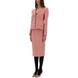 DG LOGO LONGUETTE PENCIL SKIRT