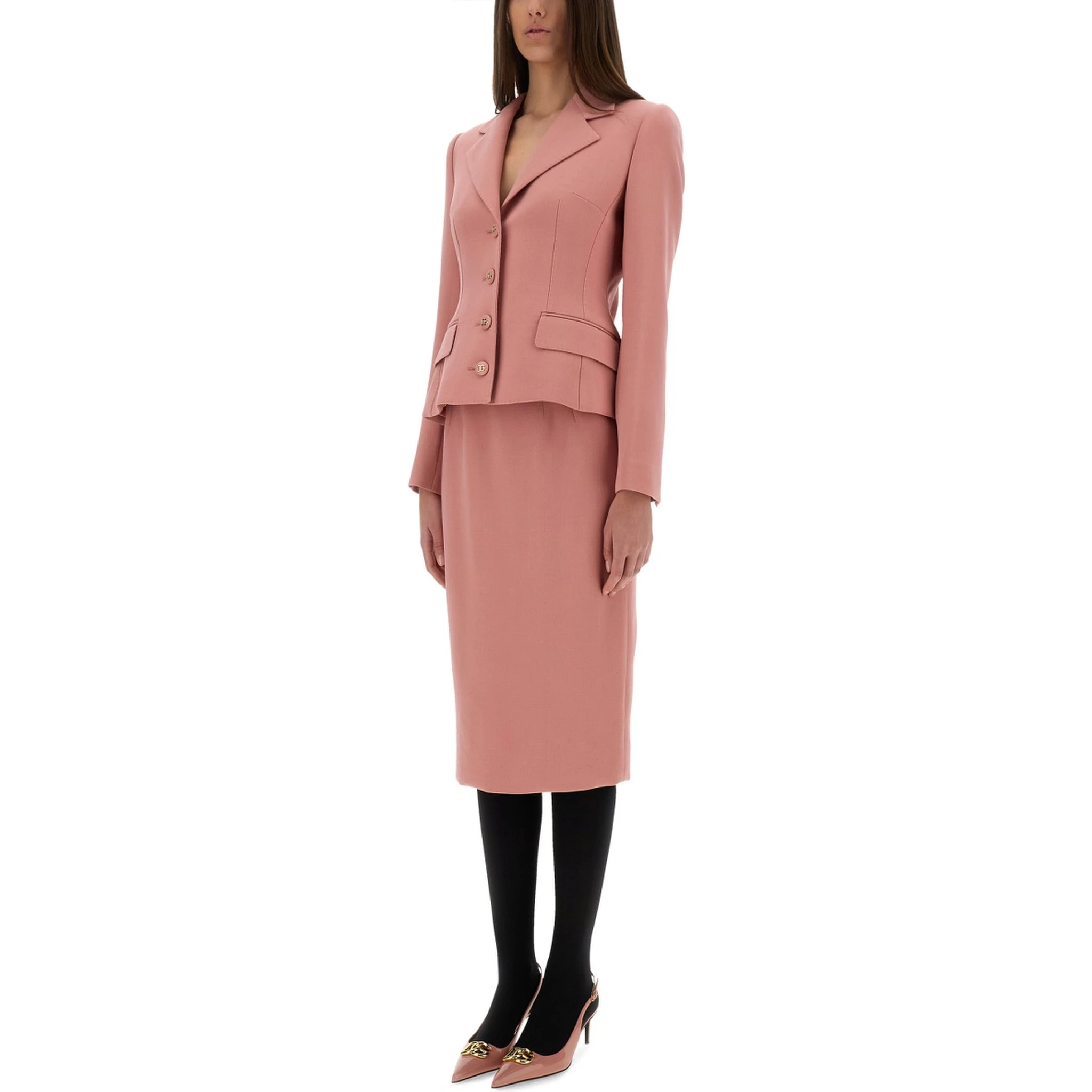 DG LOGO LONGUETTE PENCIL SKIRT