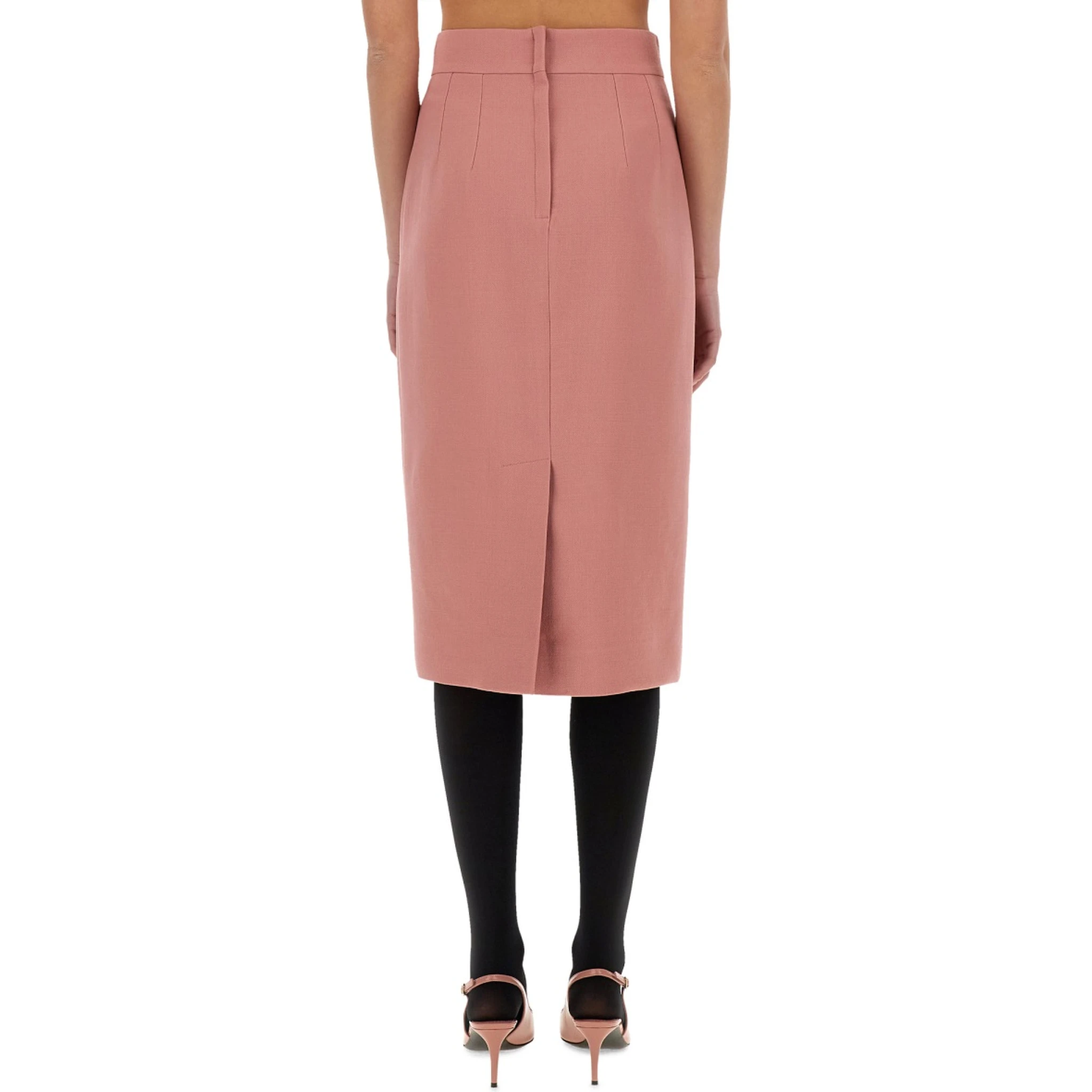 DG LOGO LONGUETTE PENCIL SKIRT