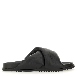 LEATHER SLIDE SANDAL