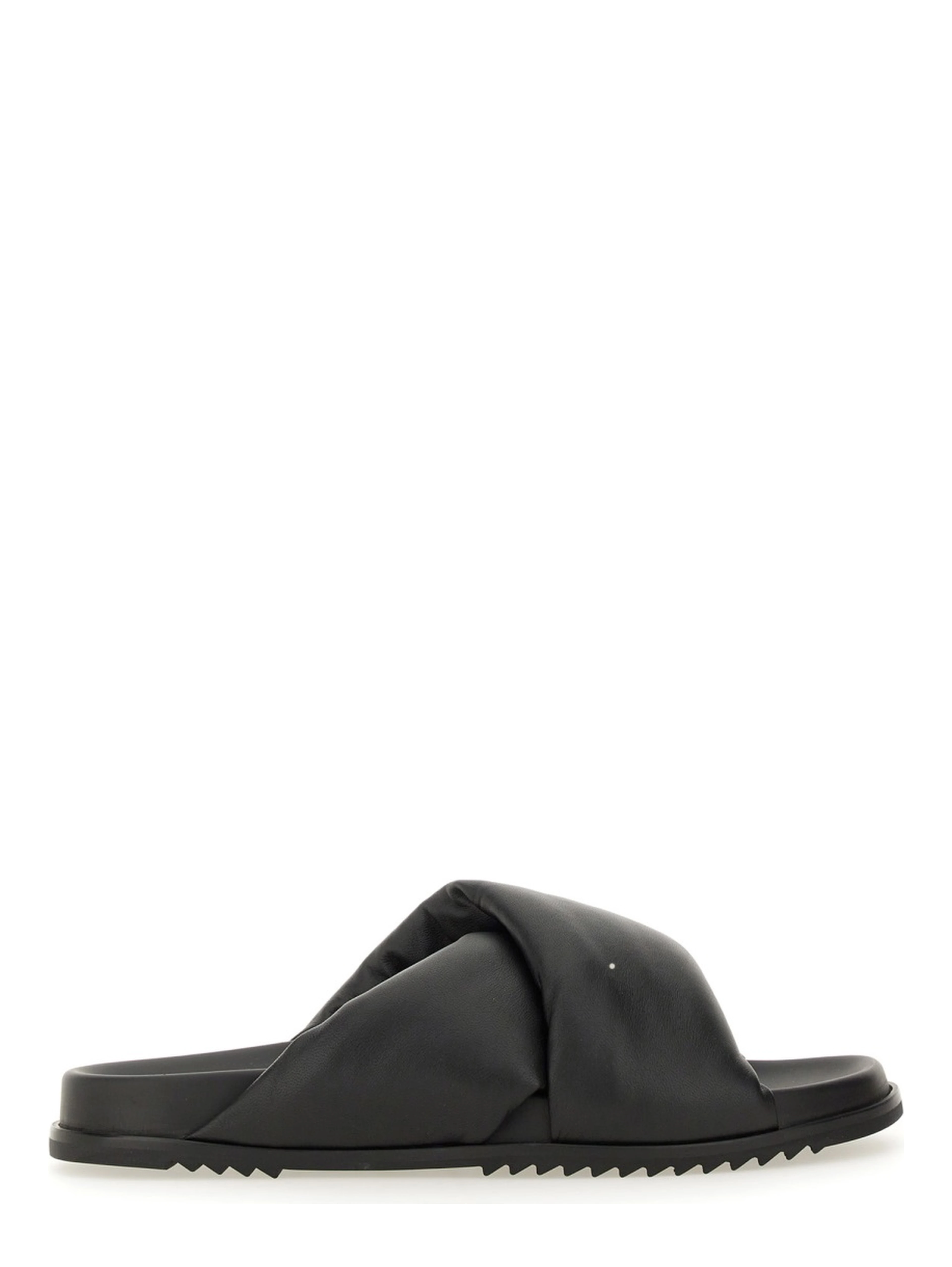 LEATHER SLIDE SANDAL