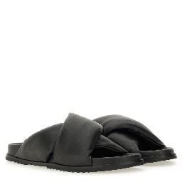 LEATHER SLIDE SANDAL