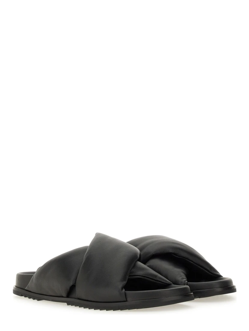 LEATHER SLIDE SANDAL