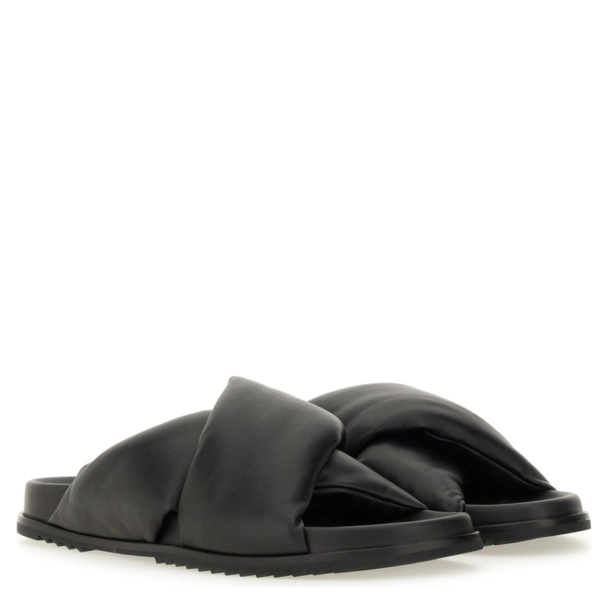 LEATHER SLIDE SANDAL