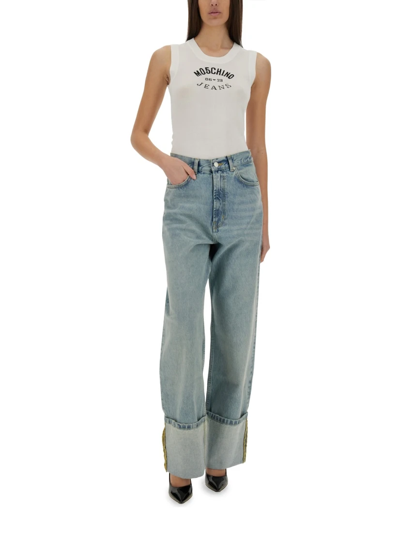 KNIT TOP WITH INLAY LOGO