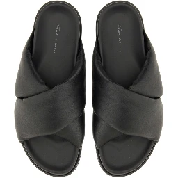 LEATHER SLIDE SANDAL