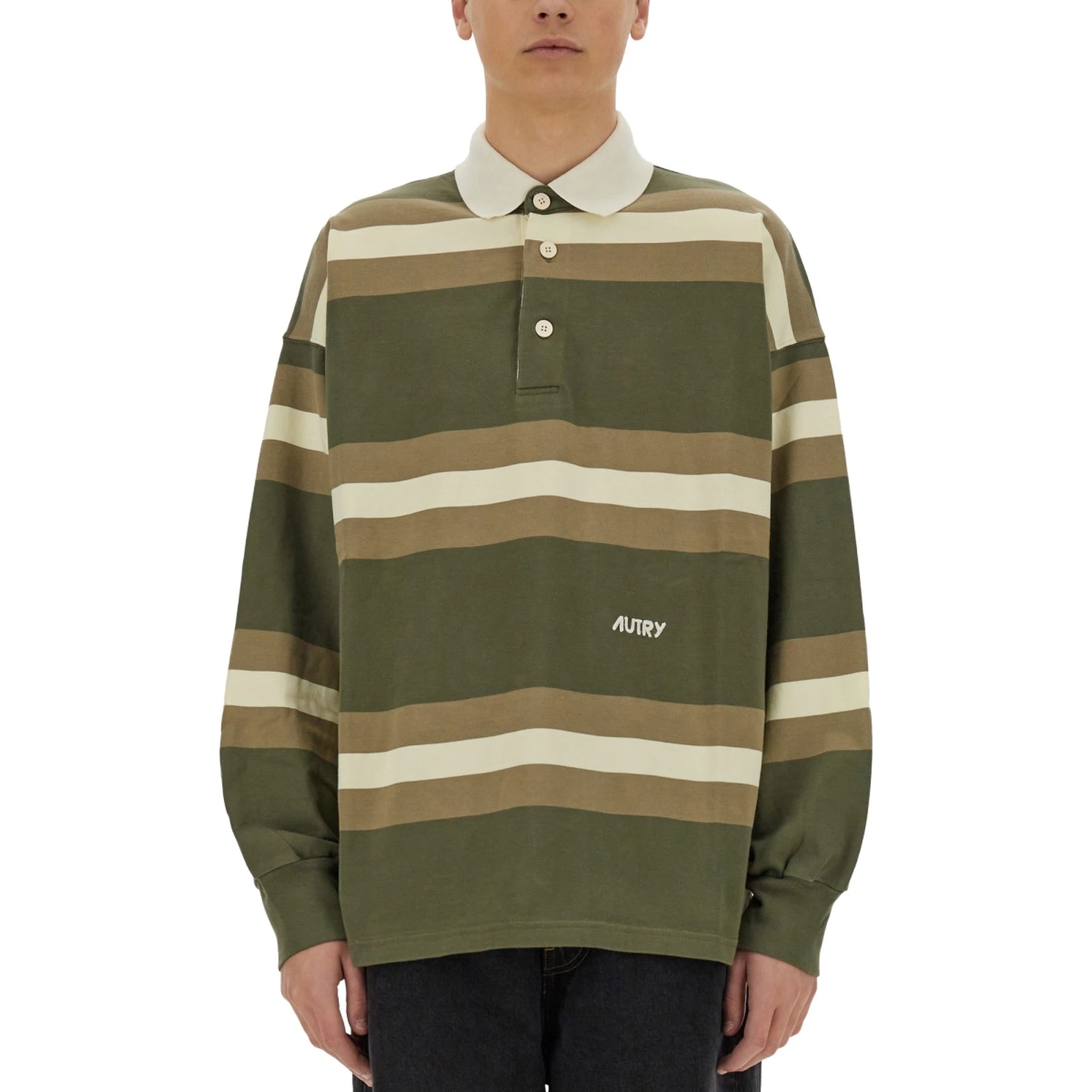 قميص بولو مخطط.