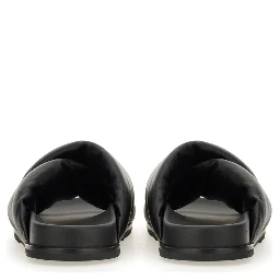 LEATHER SLIDE SANDAL