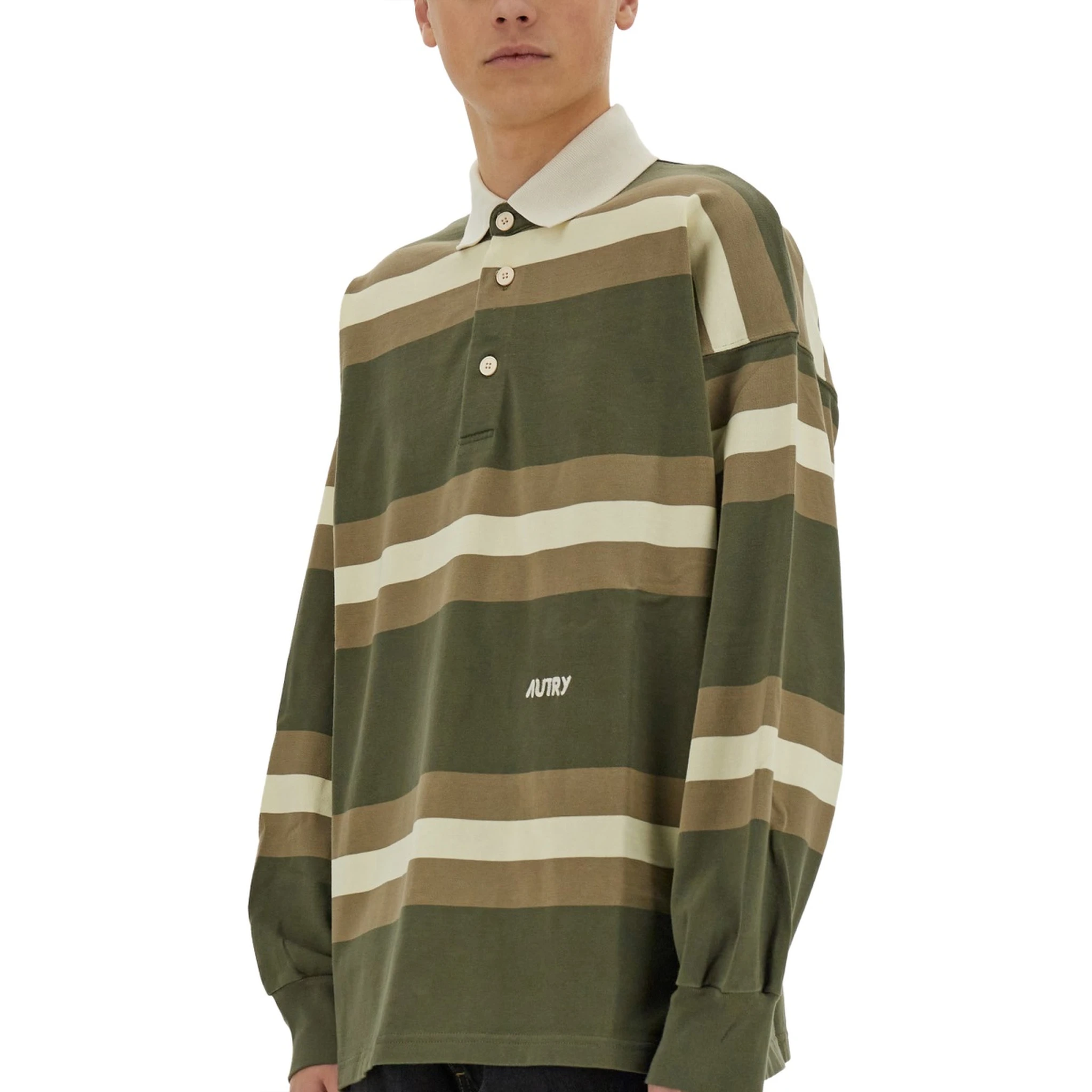 قميص بولو مخطط.