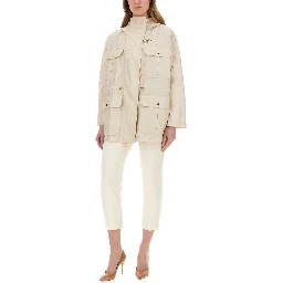 LINEN AND COTTON CANVAS PARKA