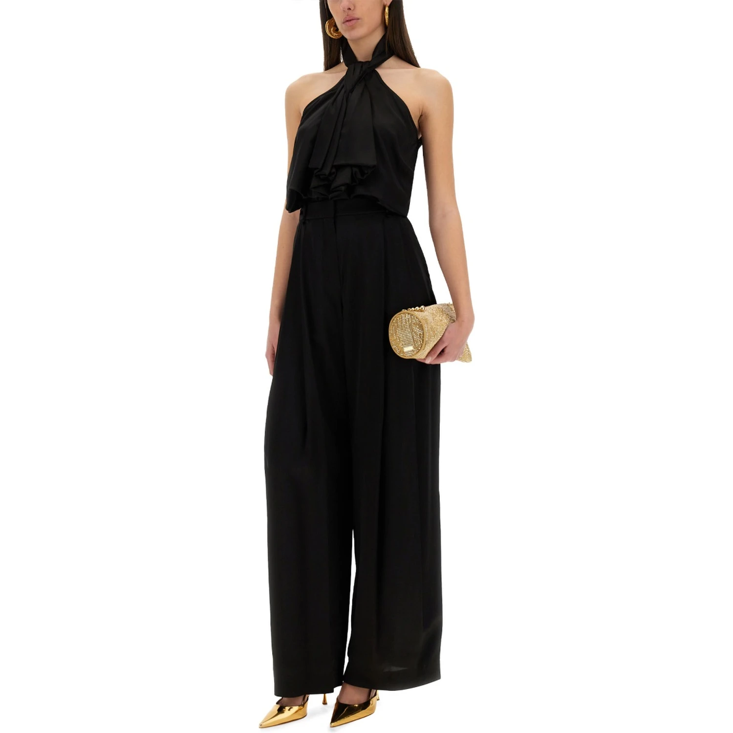 "WIDE-LEG" PANTS WITH PLEAT
