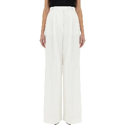 COTTON PLEATED PANTS