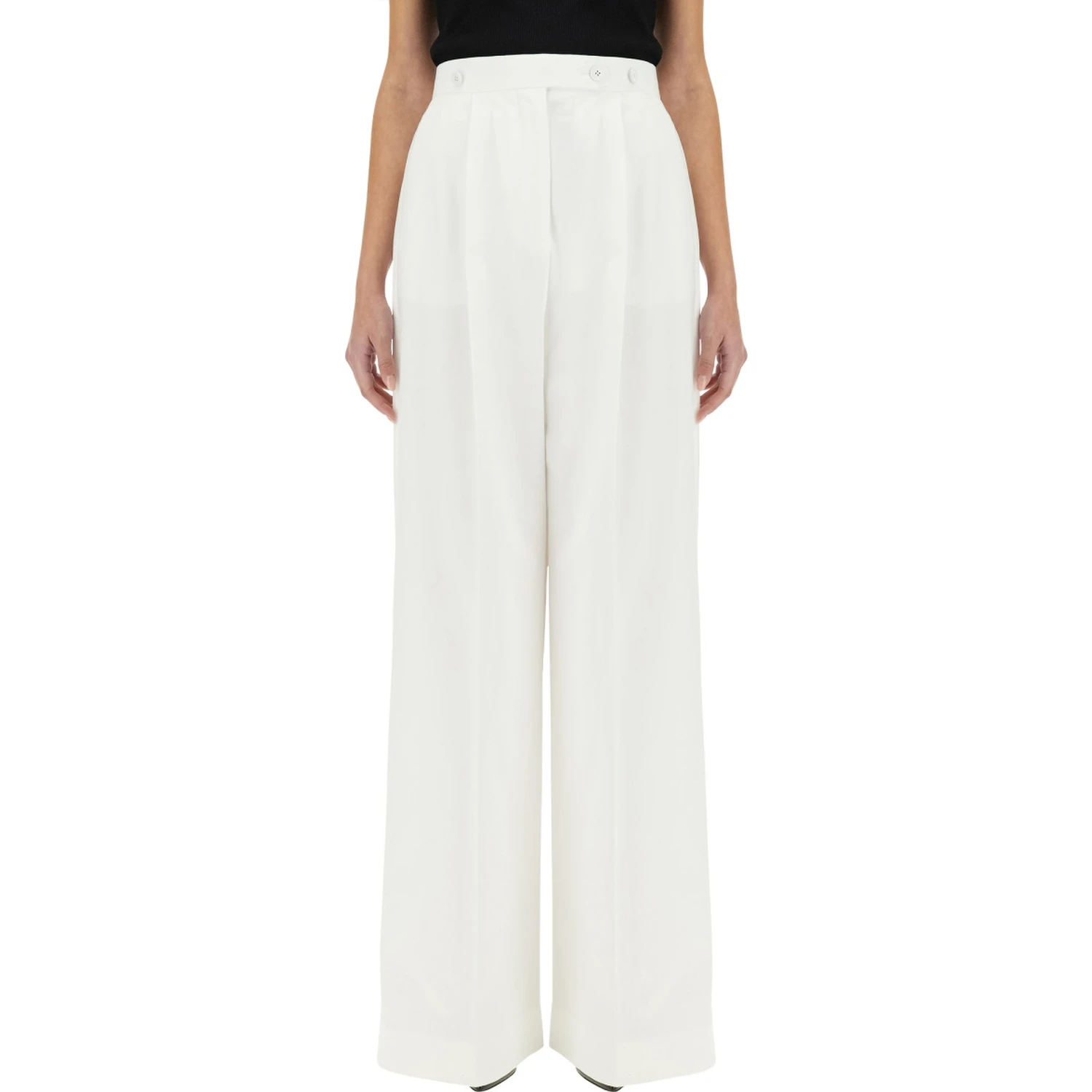 COTTON PLEATED PANTS