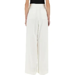 COTTON PLEATED PANTS