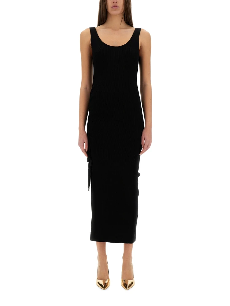 STRETCH WOOL BLEND CAMISOLE DRESS