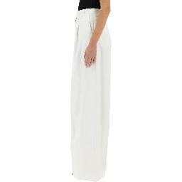 COTTON PLEATED PANTS