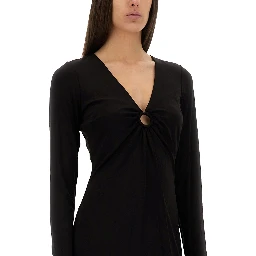 JERSEY DRESS WITH DROP OPENING