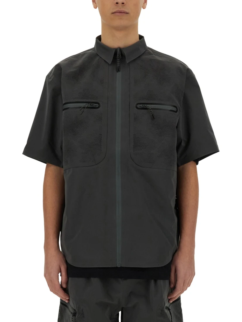 LASER CUT SHORT SLEEVE SHIRT