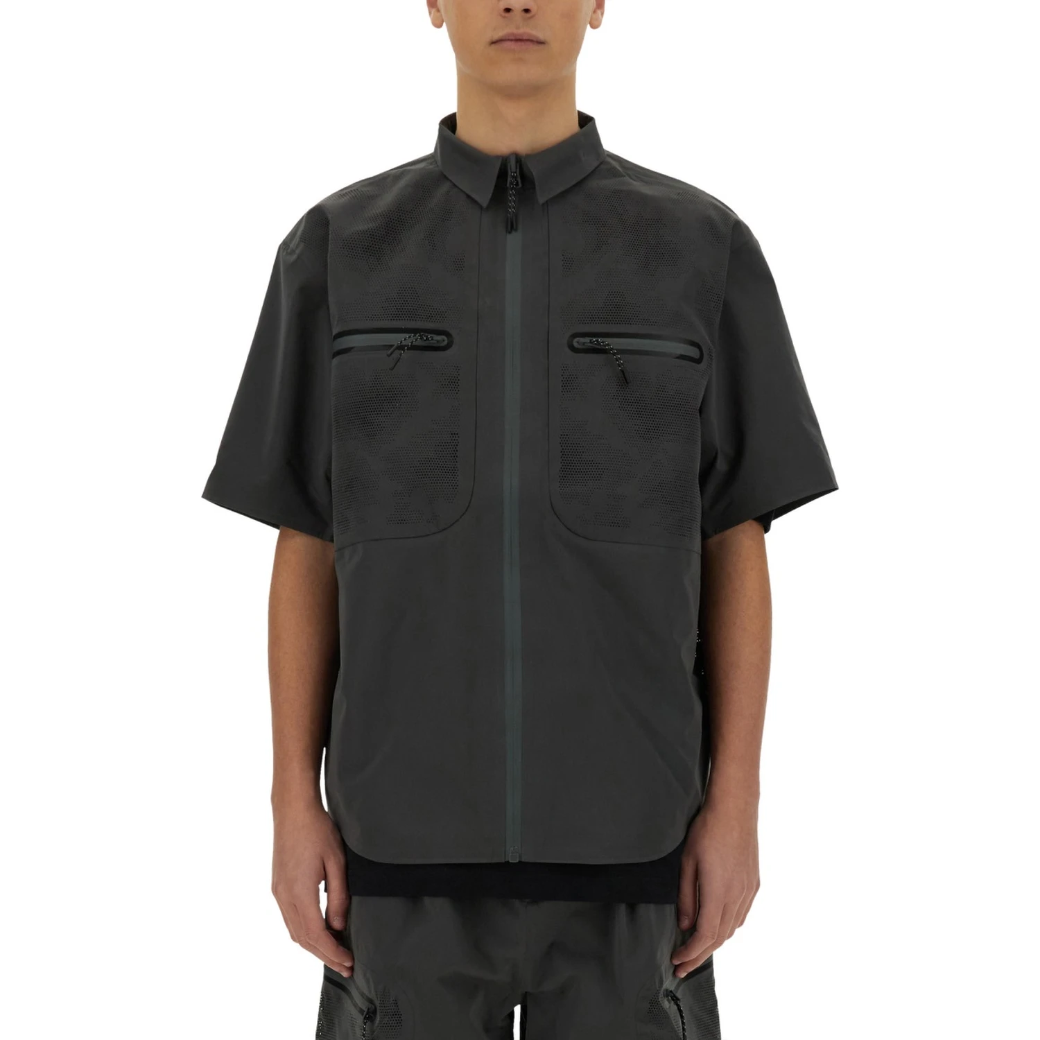 LASER CUT SHORT SLEEVE SHIRT